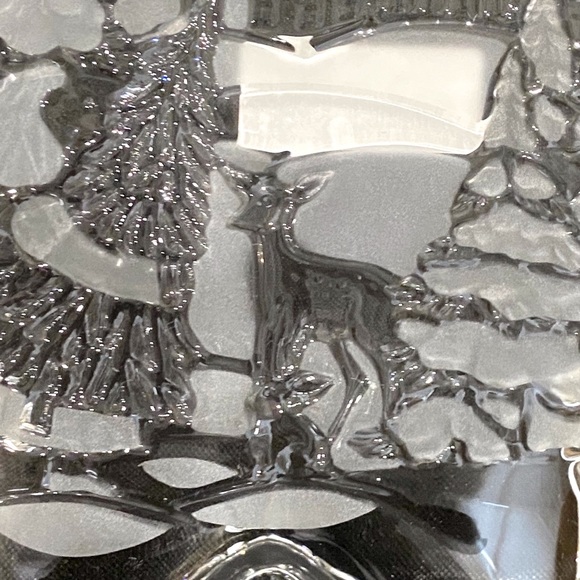 MIKASA Glass Star Shaped Christmas Tree Embossed Holiday Platter Germany NWOT - Picture 8 of 8